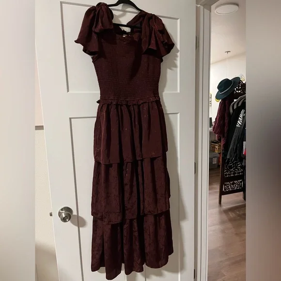Ivy City Co Burgundy Maxi Dress - Picture 3 of 5